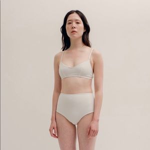 Nu Swim Stas Top in Bone/White - M